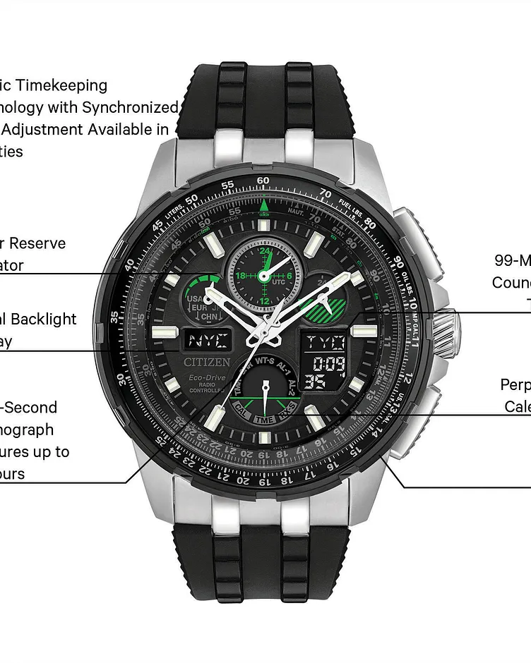 Promaster Skyhawk A-T - Men's JY8051-08E Green Accent Watch | CITIZEN Promaster Skyhawk A-T - Men's JY8051-08E Green Accent Watch | CITIZEN